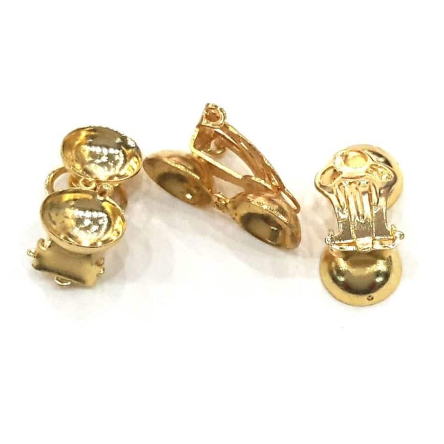 GOLD EAR CLIPS YOU AND ME 22MM