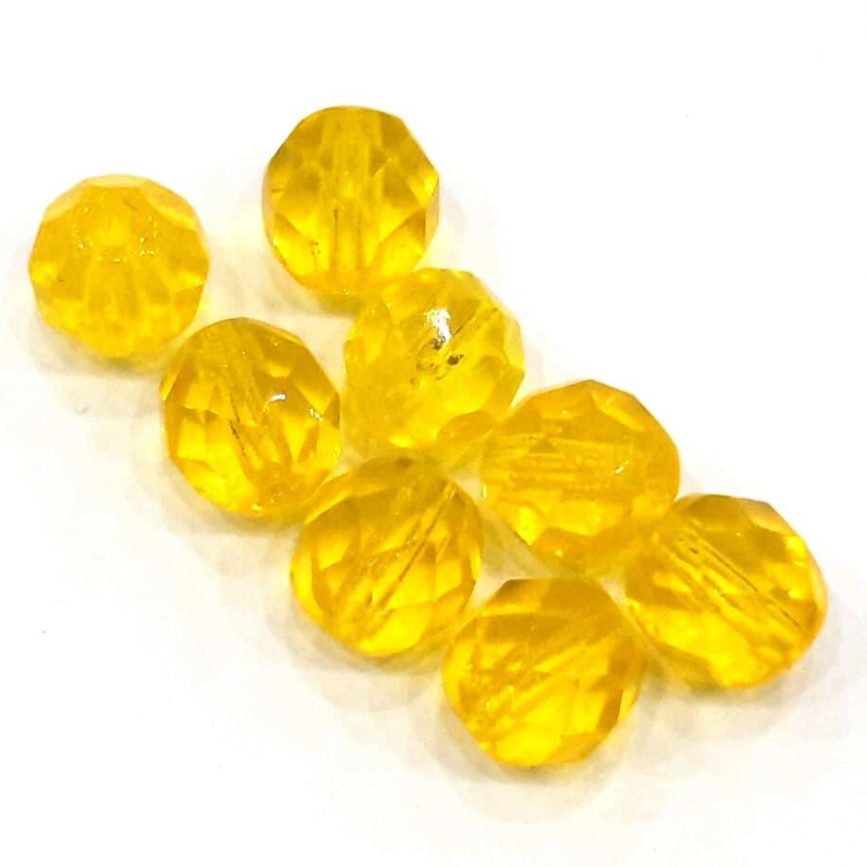 Cuentas de cristal checo amarillas