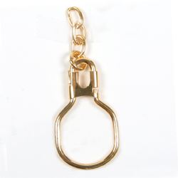 GOLD KEYRING WITH CHAIN