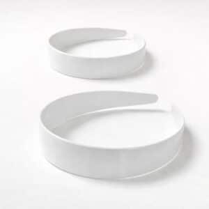 diadema ancha de plÁstico blanca portada