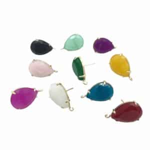 JADE TEAR EARRINGS (COLOURS)