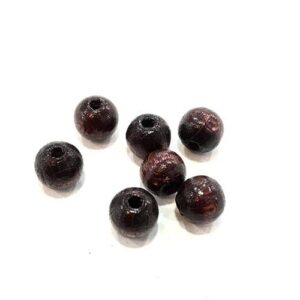 BROWN WOOD BEAD 4MM