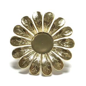 FLOR GRANDE 50MM ORO BRILLO