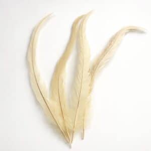 pluma de gallo beige