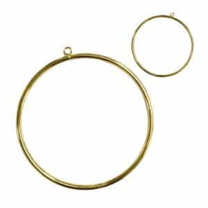 GOLD HOOP WITH RING