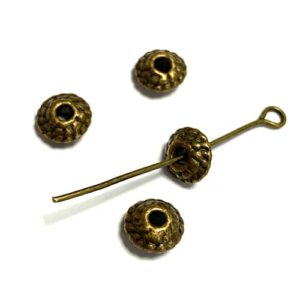 7MM ROUND SPACER IN OLD GOLD