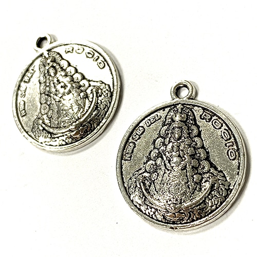ROCIO'S VIRGIN SILVER PENDANT 22X19MM
