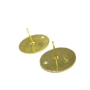 GOLDEN DISC EARRING WITH TARE