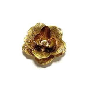 FLEUR MÉTALLIQUE AVEC PÉTALES EN LAITON