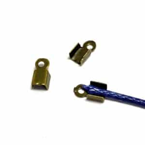 terminal oro viejo para cordÓn de 1mm (100 uds)
