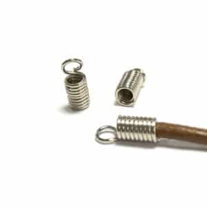 terminal muelle plateado para cordÓn de 2/2,5mm (36 uds)