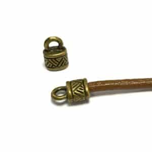 terminal oro viejo para cordÓn de 2,5mm (24 uds)