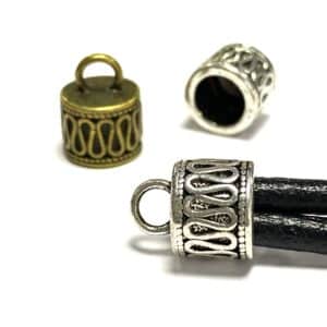 terminal labrado zig zag para cordÓn de 8mm (12 uds)