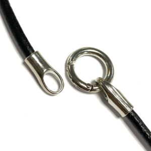 cierre dos partes para cordÓn de 4mm tipo llavero (6 uds)