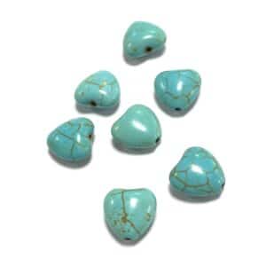abalorio turquesa corazÓn 12mm (24 uds)