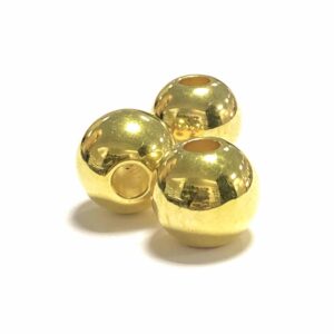 bola de plÁstico dorada 20x18mm (6 uds)