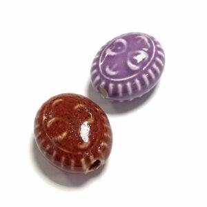 abalorio de ceramica sun 25x20x13mm (6 uds)