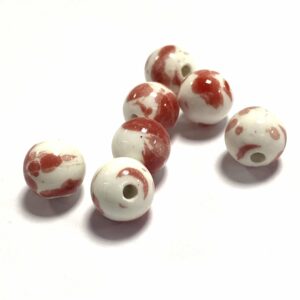 bola de ceramica roja 10mm (12 uds)