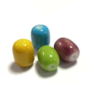 abalorio de ceramica colores lisos 15x12mm (12 uds)