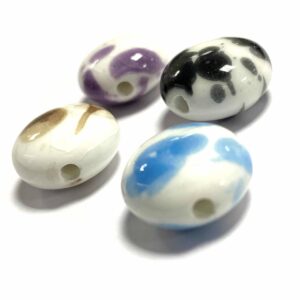 abalorio de ceramica 15x8mm (12 uds)