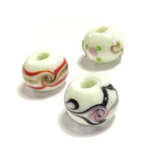 abalorio de ceramica 20x14mm (9 uds)