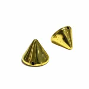 tachuela metÁlica cono dorada 8x10mm (12 uds)