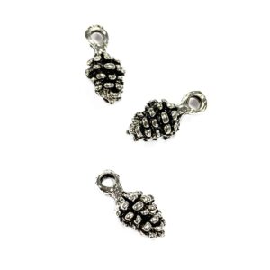 charm piÑa plateada 7x14mm