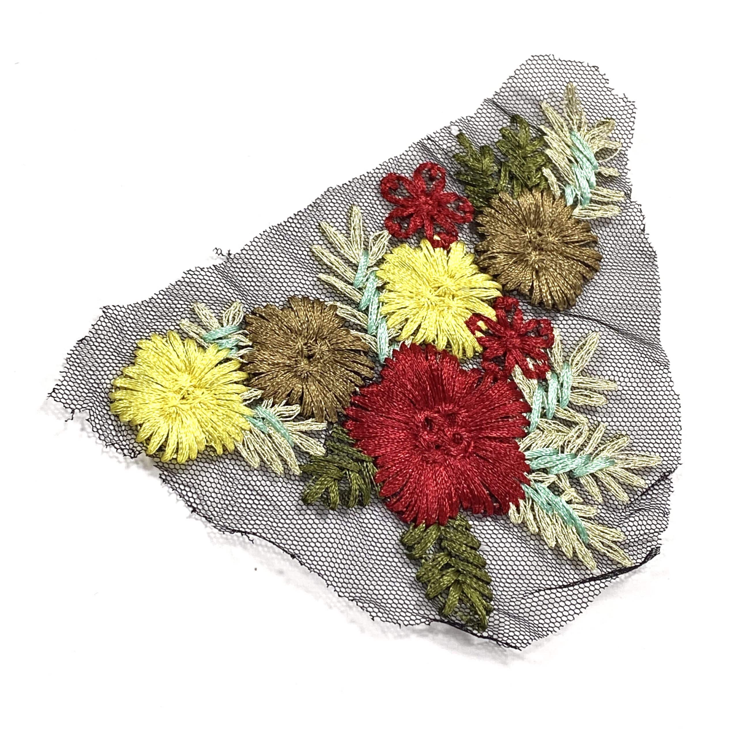 varonil pasatiempo Tratar Aplique bordadode flores para ropa 15x10cm | Vindastore.com