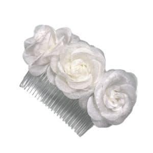 FIRST COMMUNION ORGANZA FLOWERS COMB