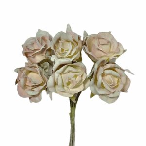 ramillete rosas clÁsico verde agua rosa
