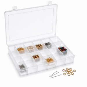 caja de plástico para organizar abalorios 27x18 cm portada