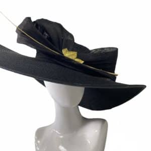 BLACK ANDIARA HAT FOR WEDDING GUESTS