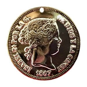MONEDA REINA ISABEL EM837/C ORO BRILLO