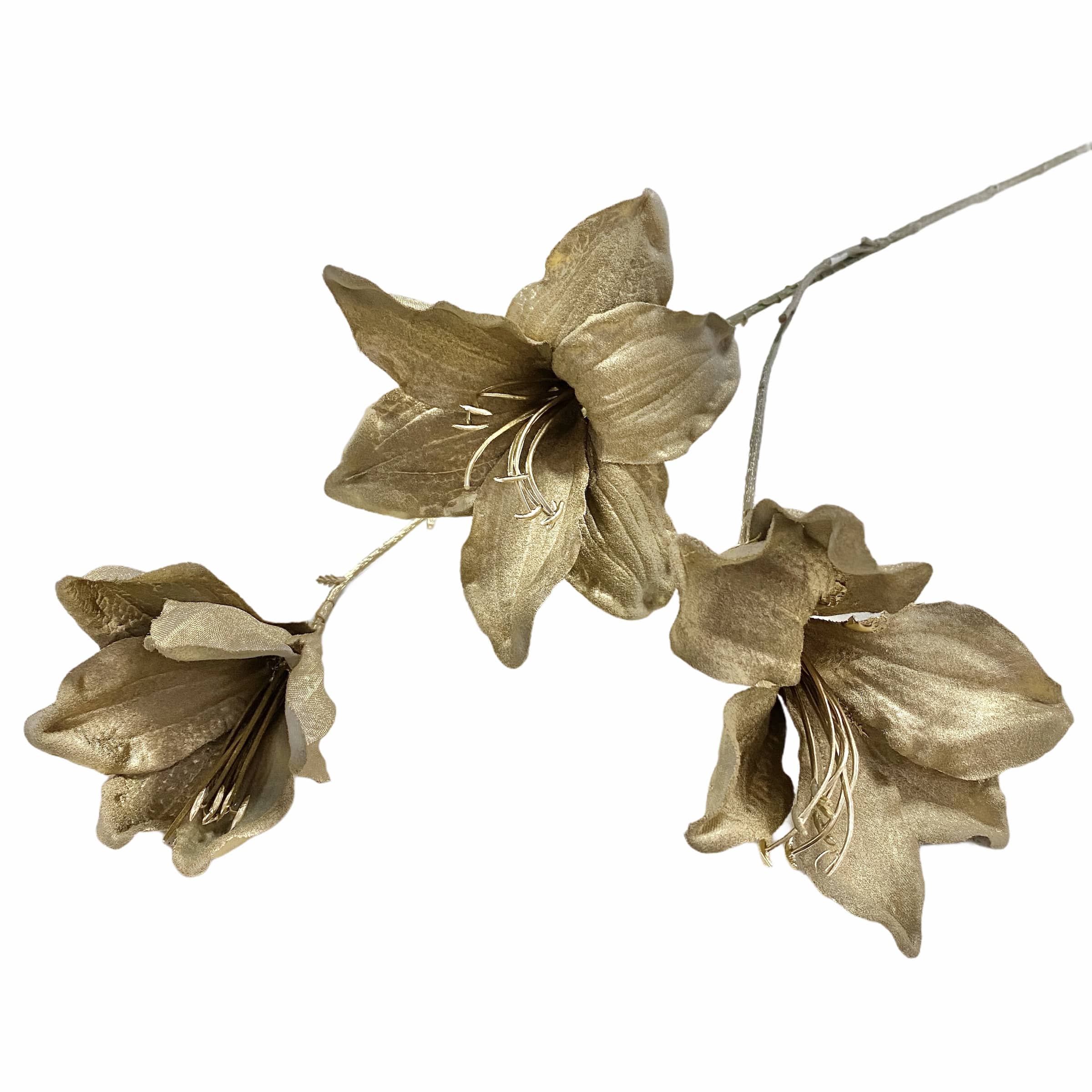 Vara de tres flores doradas 012120 