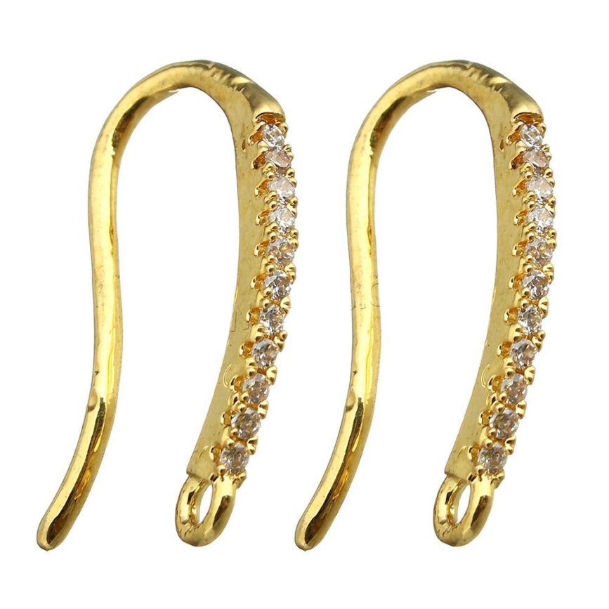 LUXURY GOLD HOOK WITH CRYSTALS
