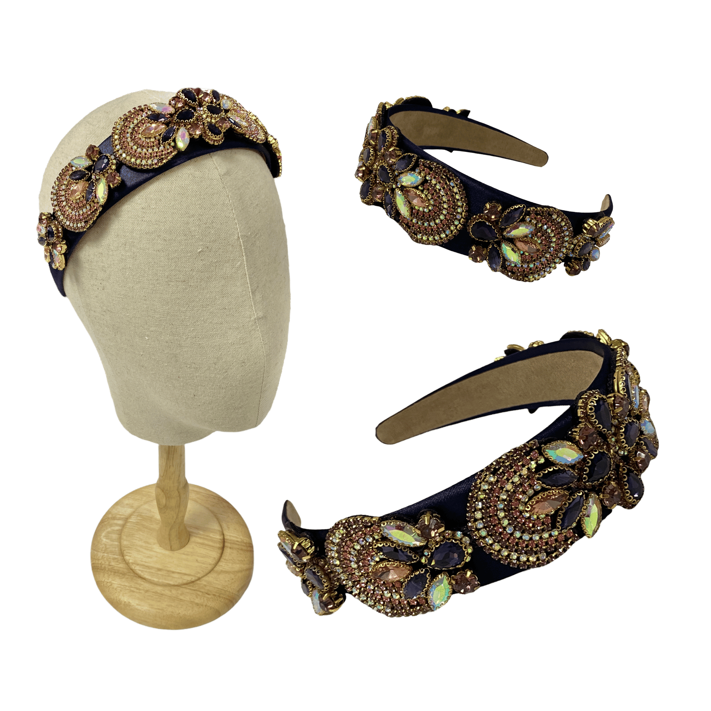 AMELI NAVY BLUE JEWEL HEADBAND