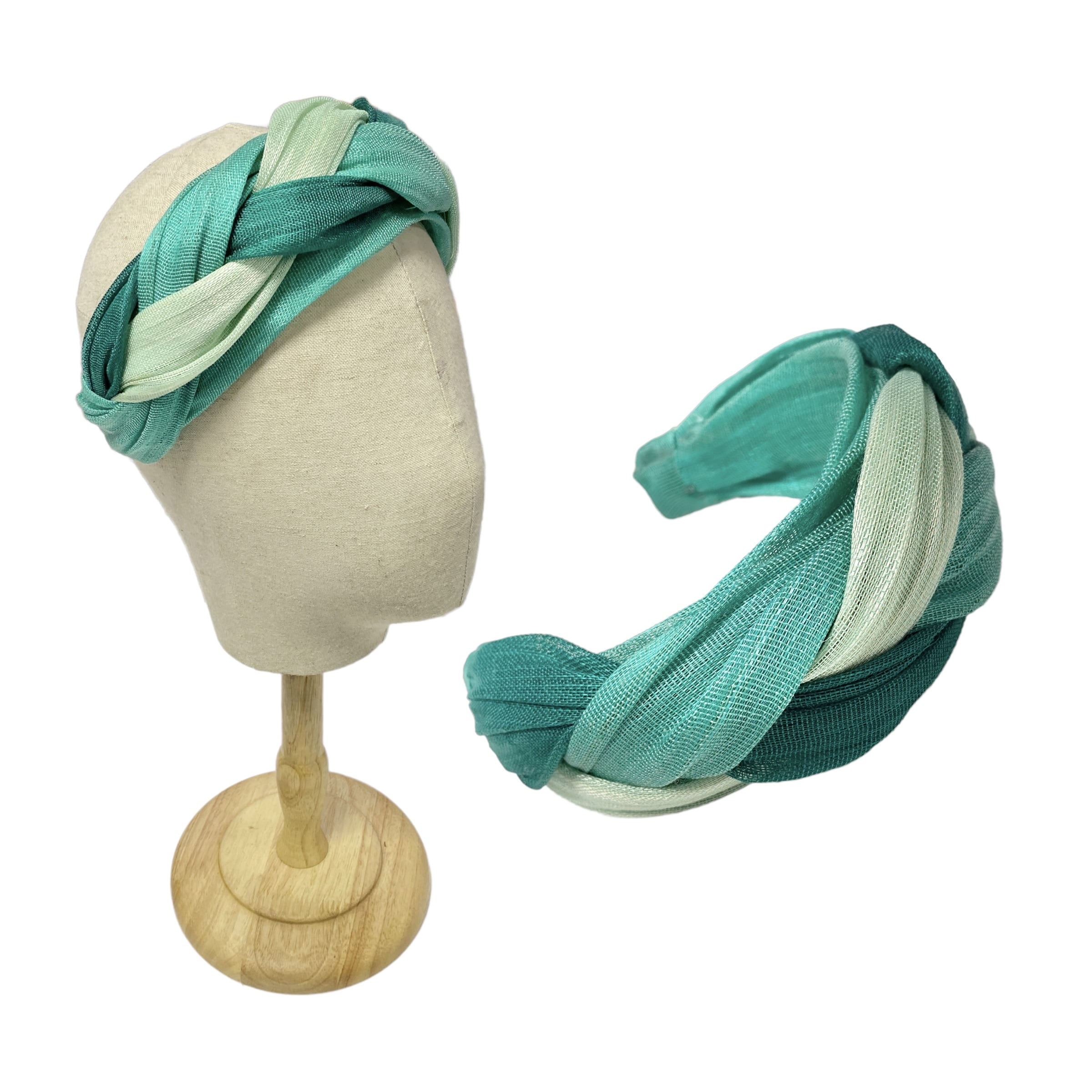 SERRE-TÊTE CRISTINA BRAID VERT EAU
