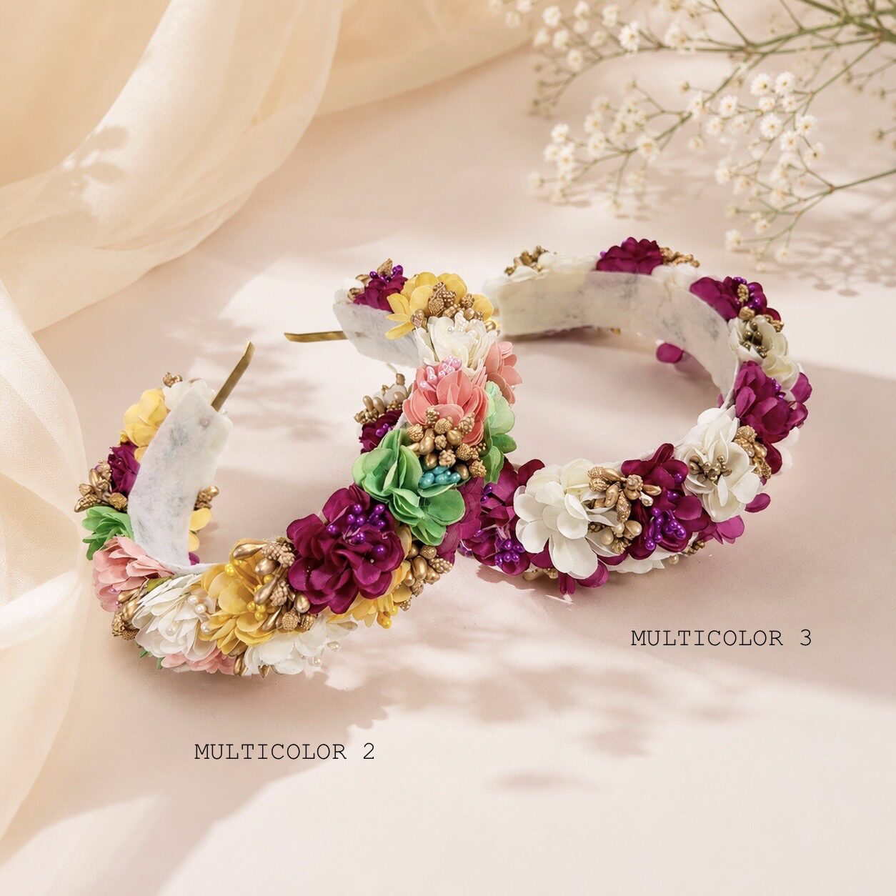 diadema de flores y pistilos multicolor 2