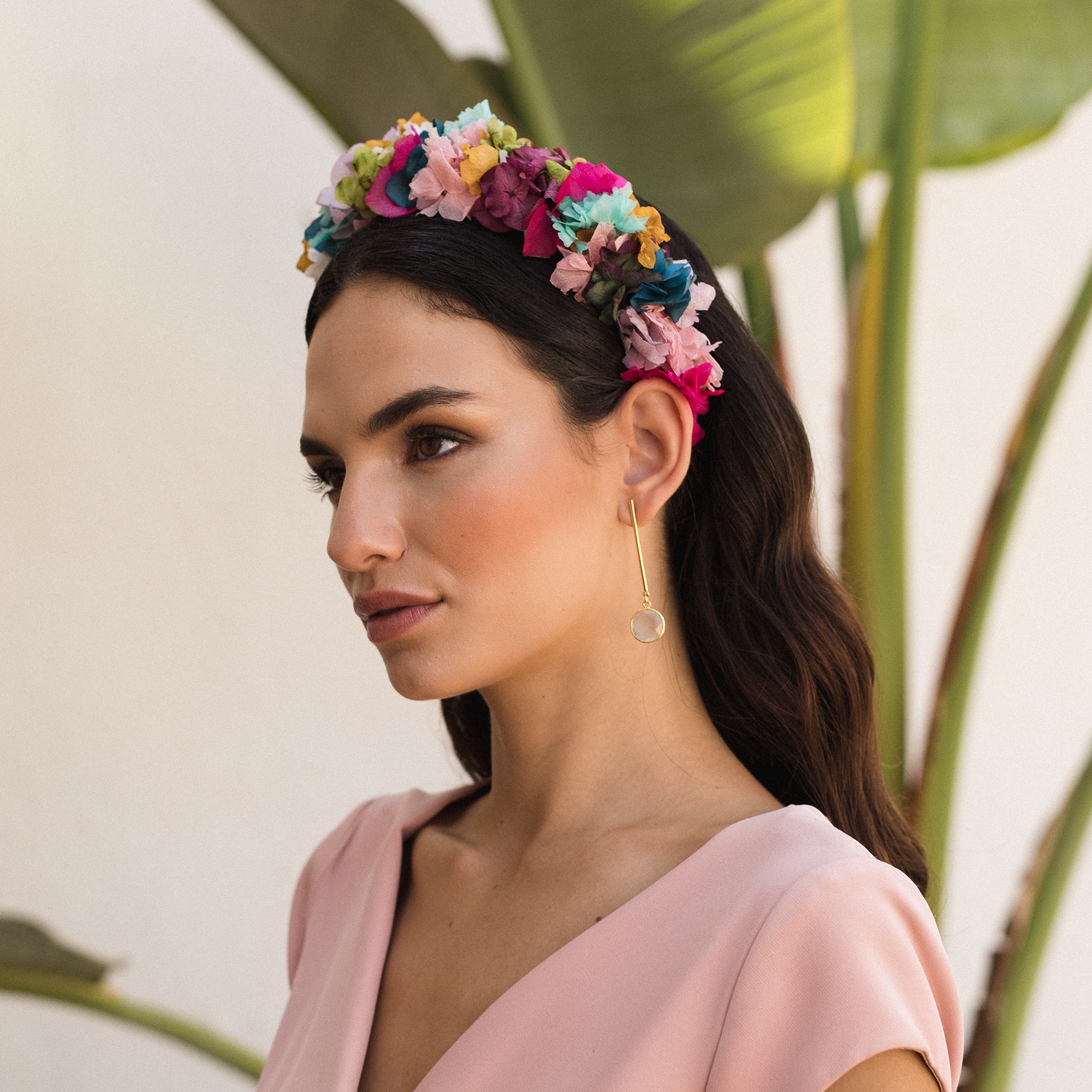 MULTICOLOUR PRESERVED FLOWER HEADBAND