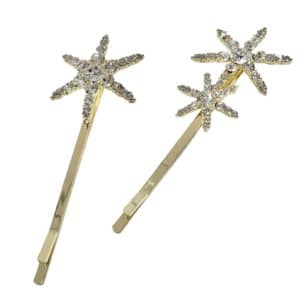 SET OF GOLD STAR HAIRPINS
