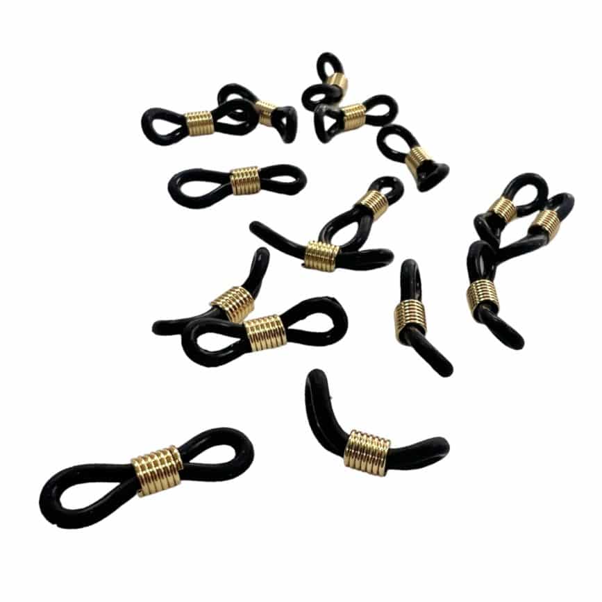 STEEL GOLD-PLATED RUBBER CLIP