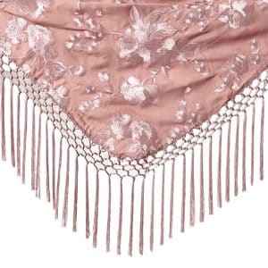 mantoncillo de flamenca bordado rosa