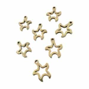 GOLD PLATED STAINLESS STEEL STARFISH CHARM 11MM