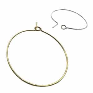 GOLD STAINLESS STEEL CREOLE HOOP 30MM