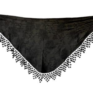 MANTONCILLO DE FLAMENCA DE MADROÑOS NEGRO PORTADA