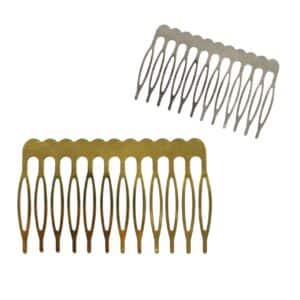 PETIT PEIGNE MÉTALLIQUE 12 DENTS 64x40 MM