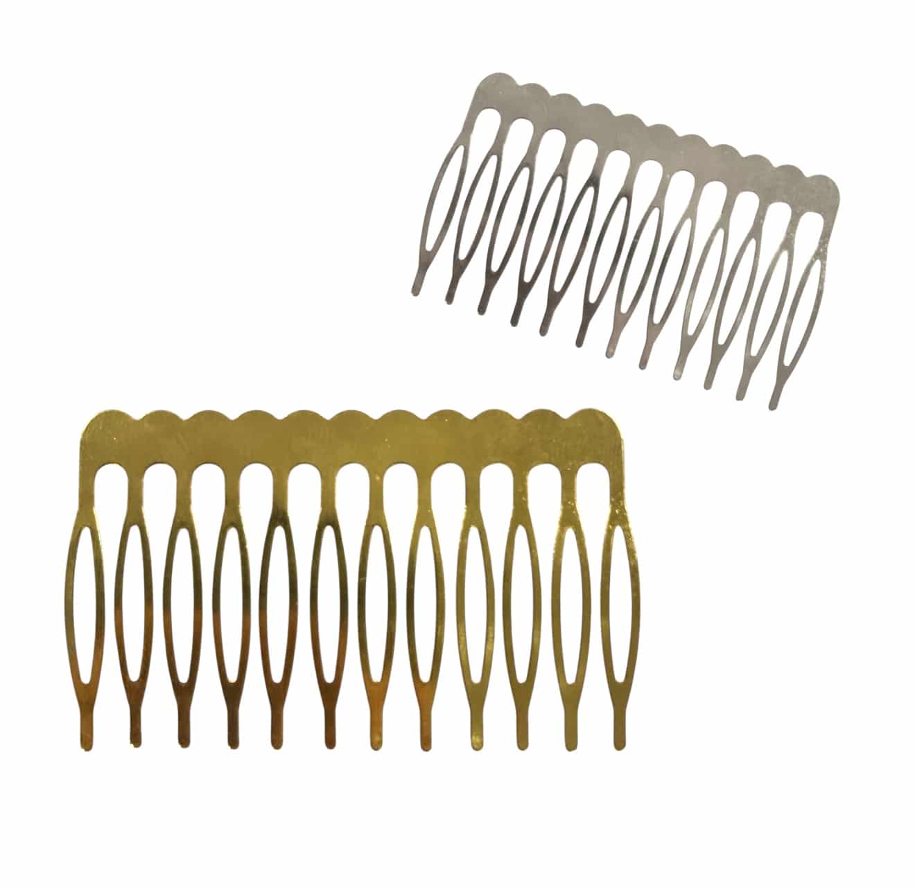 PETIT PEIGNE MÉTALLIQUE 12 DENTS 64x40 MM