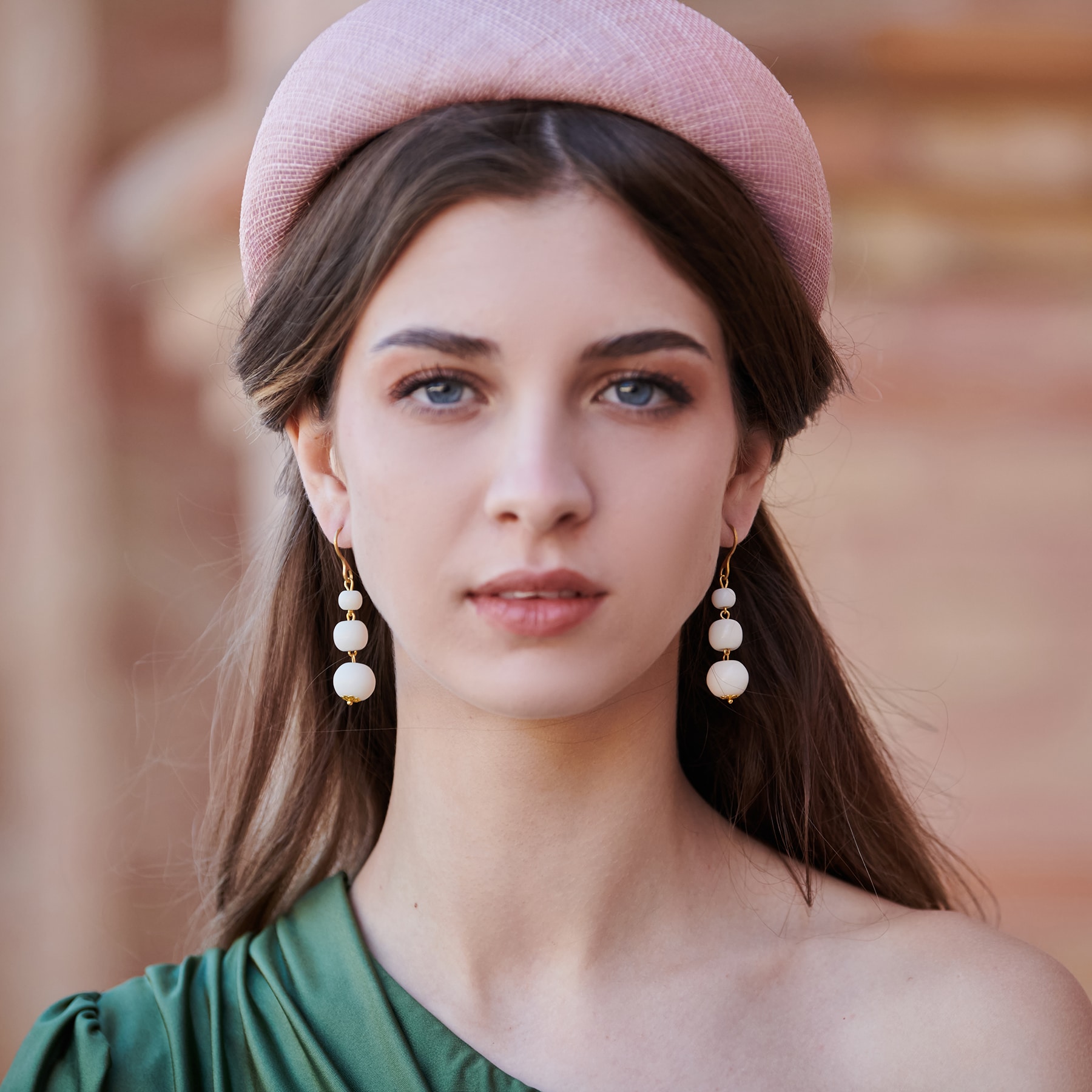 SERRE-TÊTE REMBOURRÉ EN SINAMAY ROSE