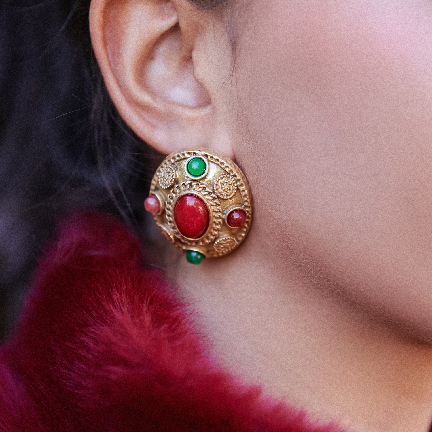 BOUCLES D'OREILLES VINTAGE ALBINA