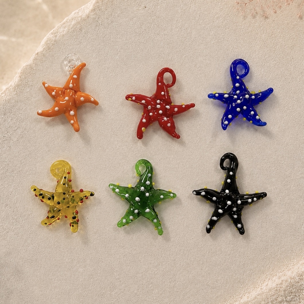 colgante cristal de murano estrella de mar 40mm portada
